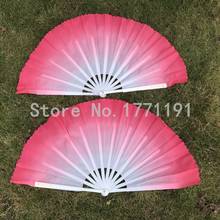 Free shipping One pair Gradient color Chinese silk dance fan KungFu FAN Belly Dancing Fans with 6colors available 2024 - buy cheap