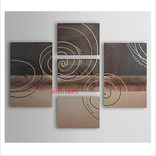 Handmade 3p Modern Pictures On Canvas Oil Painting For Living Room Wall Art Deocr Landscape Painting Abstract Grey Picture 2024 - buy cheap