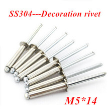 50PCS M5*14 Dome POP Head Rivet Stainless steel Core Pulling Decoration Rivets 2024 - buy cheap