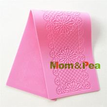 Mom&Pea GX161 Free Shipping Silicone Lace Mold Big Size Cake Decoration Fondant Cake 3D Mold Food Grade Silicone Mould 2024 - buy cheap