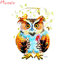 5D Diamond Painting Cross Stitch Full Square round DIY Diamond Embroidery crystal owl animal Picture Of Rhinestones Mosaic decor 2024 - buy cheap