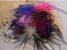 free shipping 100pcs mix color 3'' fashion curl ostrich puff feather bows baby feather hair clips 2024 - buy cheap