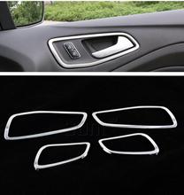 New ABS Chrome Interior Inside Door Handle Cover For Ford KUGA 2013 2014 2015 2016 2017 Free Drop Shipping 2024 - buy cheap