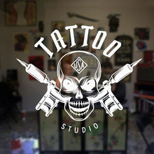 Tattoo Studio Logo Wall Decal Art Salon Vinyl Sticker Tattoo Shop Window Sticker Wall Decoration Waterproof Murals F877 2024 - buy cheap