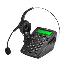 Profissional Call Center Dialpad Headset Telefone com Discagem Chave Pad telefone RJ9 plugue do fone de ouvido de telefone com Luz de Fundo Verde 2024 - compre barato