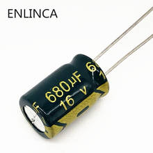 100pcs/lot P33 680uf 16V Low ESR/Impedance high frequency aluminum electrolytic capacitor size 8*12 16V 680uf 20% 2024 - buy cheap