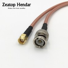 Cable BNC macho RG142 a conector macho RP SMA, conector de antena WIFI de 20CM, 30CM, 50CM, 1M, 2M, 5M, RF Crimp Coax Pigtail, 1 ud. 2024 - compra barato