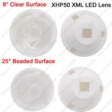 Refletor de lente led cree xhp50 xm-2, lente refletora de 25 graus de superfície frisada ou 8 graus de superfície transparente, lentes led 32.5mm 2024 - compre barato