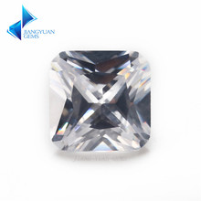 Gemas sintéticas de circonia cúbica suelta, tamaño 3x3 ~ 10x10mm, Forma cuadrada, blanca, 5A 2024 - compra barato