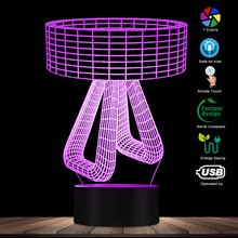3D Effect Creative Table Lamp Shape Designed Lamp Home Decor 3D Optical Illusion Atmosphere Light Bedroom Night Lamp Mood Light 2024 - buy cheap
