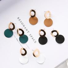 2019 New Fashion Retro Temperament Curved Round Gold Disc Personality Simple Earrings For Women Girls Party Jewelry Gift 2024 - buy cheap