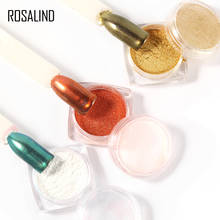 Золотистый/серебристый Блестящий зеркальный порошок ROSALIND, 9 цветов, ракушка, порошок для ногтей, блестки для ногтей для творчества, дизайн ногтей, хромированные украшения 2024 - купить недорого