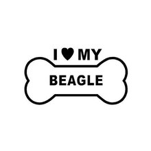 12,5 см * 7 см, креативный Стайлинг автомобиля, Bone I Love My Beagle, милые наклейки на окна, для детей, для детей, с надписью «I Love My Beagle» 2024 - купить недорого