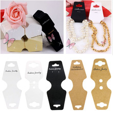 100Pcs Jewelry Necklace Bracelet Hanging Holder Paper Jewerly Display Paper Cards Jewelry Box Packaging 2024 - buy cheap
