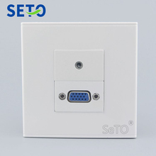 SeTo 86 Type Single VGA + Single 3.5mm Earphone Assorted Panel Wall Plate Socket Keystone Faceplate 2024 - buy cheap