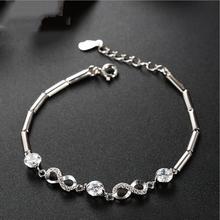 Everoyal Top Quality 925 Sterling Silver Bracelets For Women Jewelry Charm Zircon Round Bracelets Silver Accessories Girls Bijou 2024 - buy cheap