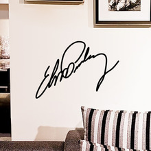 Elvis Presley маленькая подпись, домашний декор, виниловая настенная наклейка, обои, Наклейки на стены, Декор для окна 2024 - купить недорого
