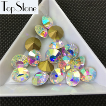 Wholesale All Sizes Crystal Clear/AB Color Point back Rhinestones Glass Chatons Strass ss4~ss45 No Holes Beads Jewelry Making 2024 - buy cheap
