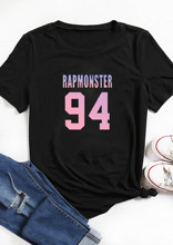 RM rapmonster 94 suga 93 t-shirt RM-Manga Curta T-Shirt Unisex, RapMon, Rapmonster, Fã Camisa Feita 2024 - compre barato