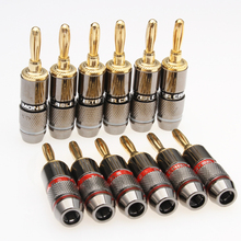 12/20Pcs Pure Copper Banana Plug Head Gold Plated Speaker Adapter Screw Speaker Male Plugs Audio Terminals Connector 2024 - buy cheap