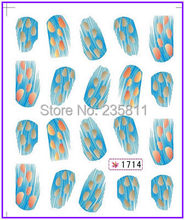 1X  Nail Art Water Transfers Stickers Nail Decals Stickers Water Decal  Peacock Feather  Plumage SY1714 2024 - buy cheap