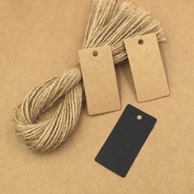 200pcs kraft Paper Gift Tags+200pcs ropes Blank Ganment tags Kraft Thickened cards Price Tag DIY Packing Cards Hang Tag for Bags 2024 - buy cheap