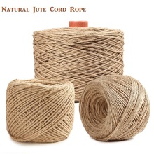 Natural Jute Twisted Rope Decorative projects Braided round cord Rope gift packing photo Textile Drawstring Arts Crafts Sewing 2024 - buy cheap