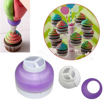 3 Holes Cake Decoration Converter Mix Coupler Icing Piping Bag Nozzle Converter Decorating Kit for Cupcake Fondant Cookie Tools 2024 - buy cheap