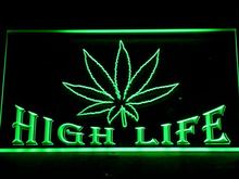403 Hemp Leaf High Life Bar LED Neon Sign with On/Off Switch 20+ Colors 5 Sizes to choose 2024 - buy cheap