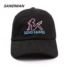 Snapback Кепка SANDMAN с надписью, хлопковая бейсболка для мужчин и женщин, Регулируемая шляпа папы костяная Кепка в стиле хип-хоп 2024 - купить недорого