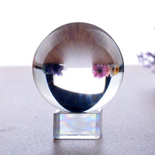 H & d 60mm de bola de vidro de cristal, esferas de quartzo, fotografia, cristal, feng shui, decoração artesanal com suporte livre 2024 - compre barato