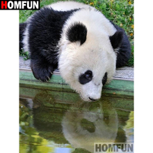 HOMFUN Full Square/Round Drill 5D DIY Diamond Painting "Animal panda" Embroidery Cross Stitch 5D Home Decor Gift A17733 2024 - buy cheap