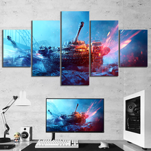Home Decor Modular Canvas Picture 5 Piece Battlefield 5 Game Painting Poster Wall For Home Canvas Painting Wholesale 2024 - buy cheap