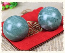 2pcs/lot Natural Massage Jade Stone Hand Ball Rolling Exercise Meditation Stress Relief Fitness Health Healing Reiki Balls 2024 - buy cheap