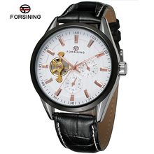 FORSINING Men Automatic Mechanical Tourbillon Watch Fashion Luxury Brand Genuine Leather Hours Sports Watches Relogio Masculino 2024 - buy cheap