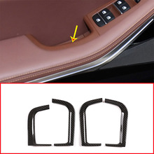 4 pçs estilo de fibra carbono para bmw x5 g05 2019 ano abs chrome porta do carro caixa armazenamento quadro decorativo guarnição acessórios 2024 - compre barato