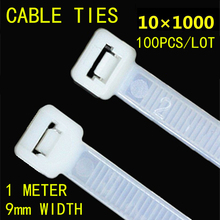 100pcs 10*1000mm Black White Plastic Lock Type Nylon Tie Wire National Standard Office Organizer Garden Ties Factory directly 2024 - buy cheap