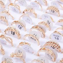 Wholesale Lots Bulk 5pcs Rings Men Women Unisex Crystal Zircon Wedding Ring Assorted Styles Fashion Rings Jewelry 2024 - buy cheap