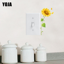 Yoja nice qualidade solitária sol longo pvc flores de parede personalizado e de boa aparência adesivo decorativo decalque de parede 15ss0227 2024 - compre barato