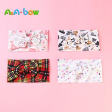 1pcs Plaid Baby Headband Nylon Bow Girl Headbands for New Born Party Baby Gifts Wide Headband Turban for Hair accessories 2024 - buy cheap