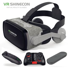 Headset vr shinecon gerceklik, óculos de realidade virtual 3d 3 d, cartão google para telefone smartphone nas lentes 2024 - compre barato