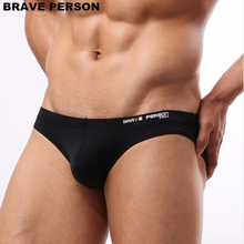 Brave Person Mens Sexy Mini Briefs Low rise Smooth Nylon Erotic Bikini Male Underwear Man Briefs High quality B1129 2024 - buy cheap