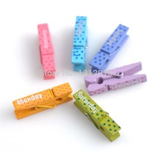 Pinza decorativa de madera para ropa, Clips de colores mezclados de 35x9mm para manualidades de Hamemake, 30 XD0318-27 2024 - compra barato