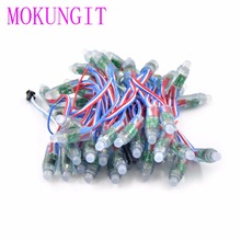50pcs/ string DC5V 12V WS2811 IC 12mm Diffused Digital Punching RGB LED Pixel Module string Light IP68 Waterproof colorful wire 2024 - buy cheap