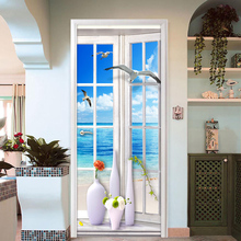 Pegatina creativa De paisaje marino para ventana, decoración del hogar, sala De estar, dormitorio, impermeable, Papel De pared 3D 2024 - compra barato