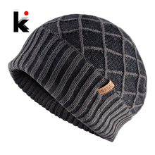 Chapéu feito malha Para Homens Cor Sólida Tricô de Lã Skullies Gorros Mulheres Outono Inverno Ao Ar Livre Gorro Chapéus Gorros Invierno Mujer 2024 - compre barato