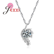 Genuine White Cubic Zirconia Pendant Necklace 925 Sterling Silver Chain Fine Jewelry for Women Simple Birthday Gifts 2024 - buy cheap