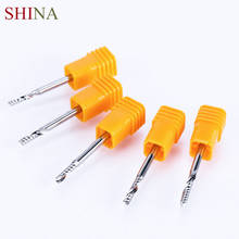 SHINA 1pc 3.175mm CNC End Mill  One Flute Spiral Router Bits For Wood Fresa  Tungsten Carbide Router Tool PCB Milling Cutter 2024 - buy cheap