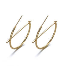 2019 Fashion Large Hoop Earrings Circle Earrings Simple Earrings Big Circle Gold Color Loop Earrings For Women 2024 - buy cheap