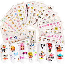 24 Sheets Cartoon Stickers Nail Art Decorations Sticker Water Decals Nails Sticker Art Transfer Foil Manicure Tools 2024 - buy cheap